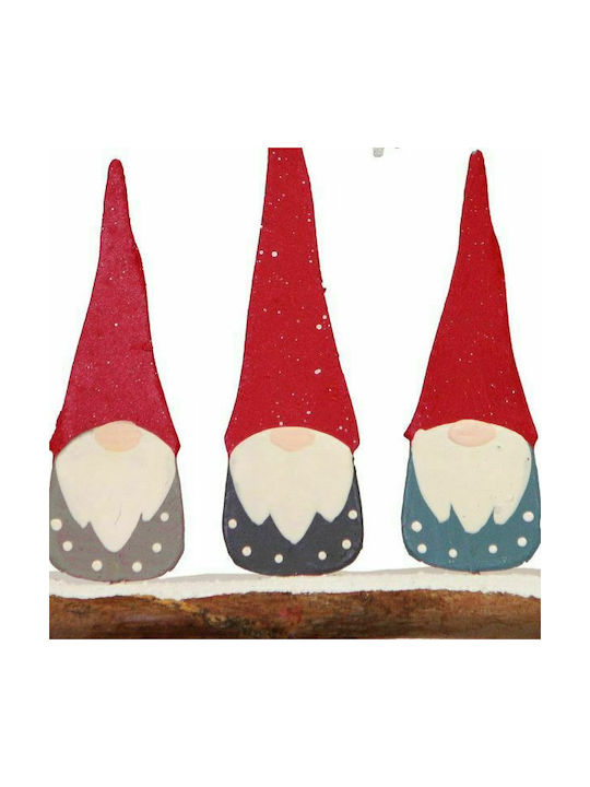 Tomte Коледна Украса Многоцветен Дървен Червен 15x15см
