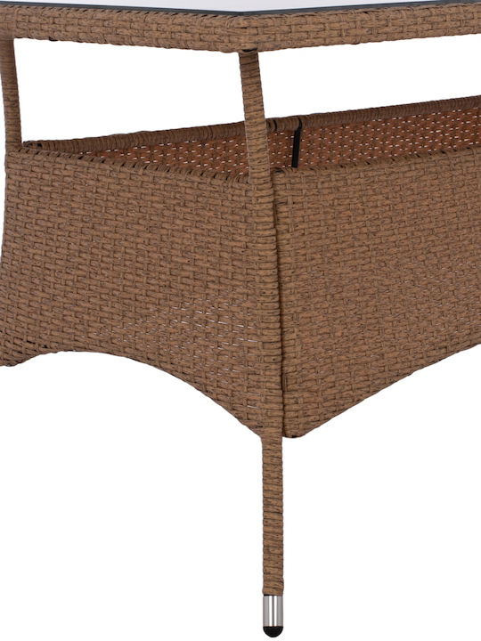 Метално Маса Стабилна Minsk Beige / Brown 150x90x75бр
