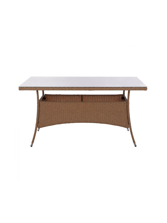 Метално Маса Стабилна Minsk Beige / Brown 150x90x75бр