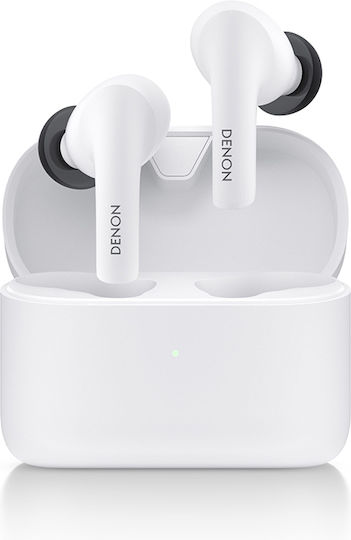 Denon AH-C830NCW In-ear Bluetooth Handsfree Earphones with Sweat Resistance and Charging Case White