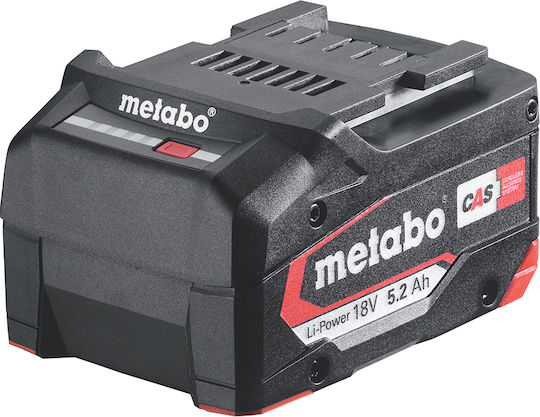 Metabo Μπαταρία Εργαλείου Λιθίου 18V με Χωρητικότητα 5.2Ah
