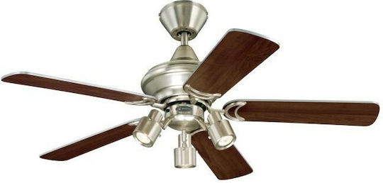 Westinghouse Kingston Ceiling Fan 105cm With Light Weathered Maple Silver