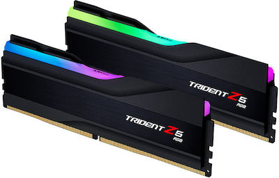 G.Skill Trident Z5 RGB 32GB DDR5 RAM με 2 Modules (2x16GB) και Ταχύτητα 5600 για Desktop