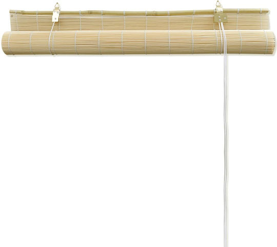vidaXL Shade Blind Bamboo Beige L120xH220cm