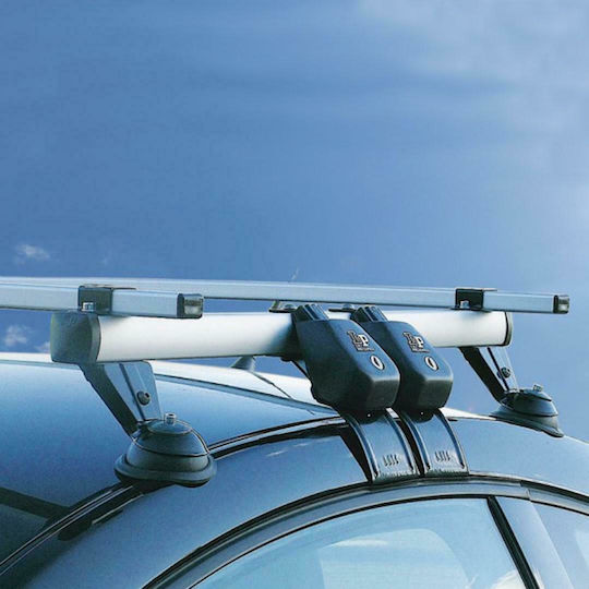 La Prealpina Aluminum Car Roof Bars for Hyundai Getz 3D Set without Legs Silver