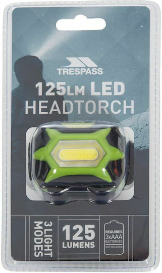 Trespass Stirnlampe LED mit maximaler Helligkeit 125lm Beacon Schwarz