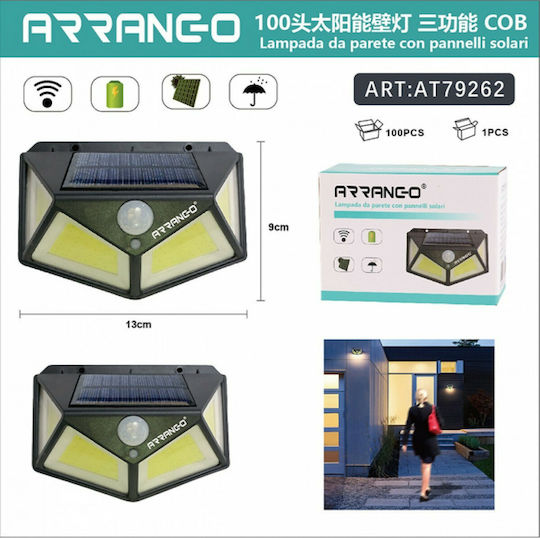 Arrango Wall Mounted Solar Light with Motion Sensor IP65