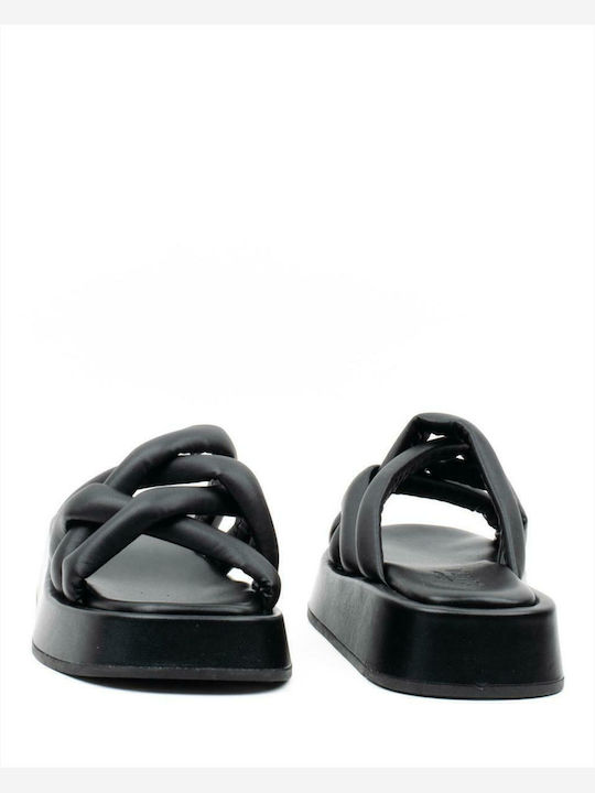 Women's Flat Sandals Flatforms in Black Color