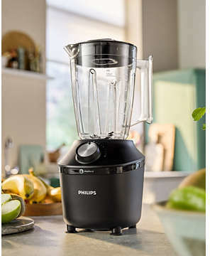 Philips 3000 Series Μπλέντερ με Γυάλινη Κανάτα 1.25 lt 600W Μαύρο
