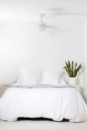 Faro Barcelona HVAR S Ceiling Fan 97cm with Light Fixture White