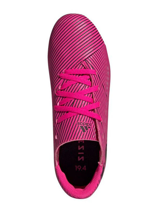 Nemeziz 19.4 FxG Kids Soccer Cleats Molded Shock Pink Core Black