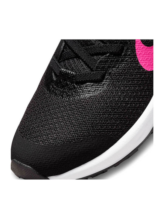 Revolution REVOLUTION 6 Kids Sports Shoes Running with Hoop & Loop Closure Black / Hyper Pink