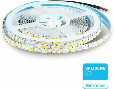 V-TAC Bandă LED Alimentare 24V cu Lumină Alb Natural Lungime 10m și 240 LED-uri pe Metru