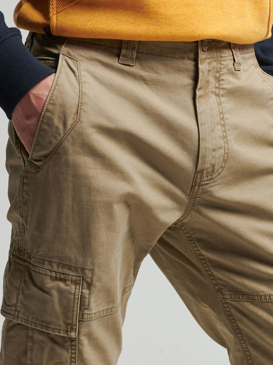 Trousers Cargo Elastic in Regular Fit Dress Beige