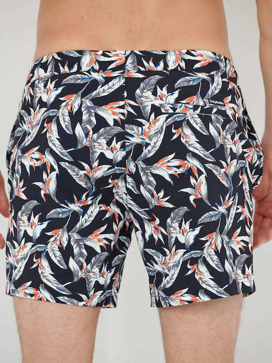 Funky Buddha Men's Swimwear Shorts Navy Blue Floral