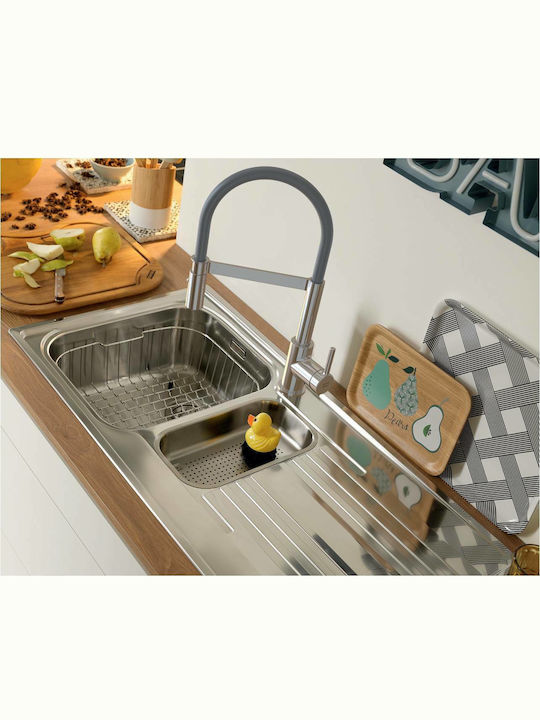 Franke Lina Semi Pro Groß Küchenarmatur Zähler mit Dusche Chrome