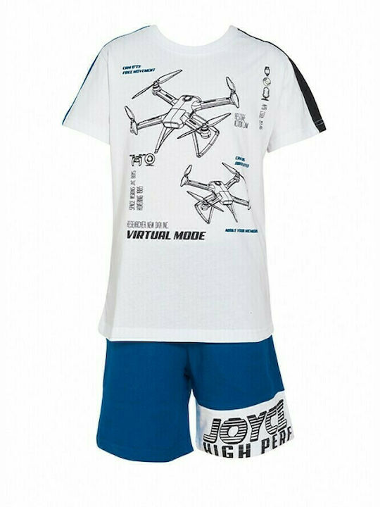 Joyce Kids Set with Shorts Summer 2pcs White