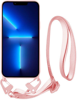 Vivid Strap Silicone Back Cover with Strap Nude (iPhone 13 Pro Max)