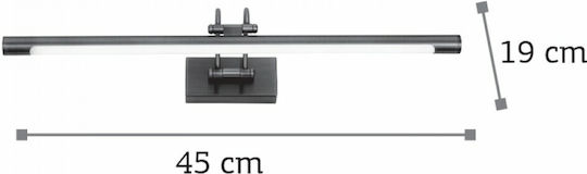 Inlight 1044-B Никел Мат Класически Осветително тяло За стена с вграден LED Сребрист 45см.