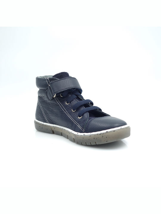 Arties Kids Leather Anatomic Boots with Lace Blue