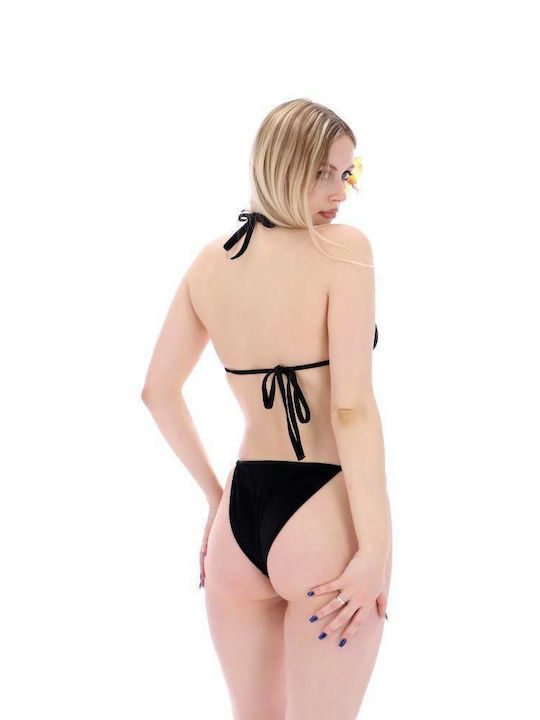 Juicy Couture Melodie Set Bikini Τριγωνάκι Brazil Μαύρο