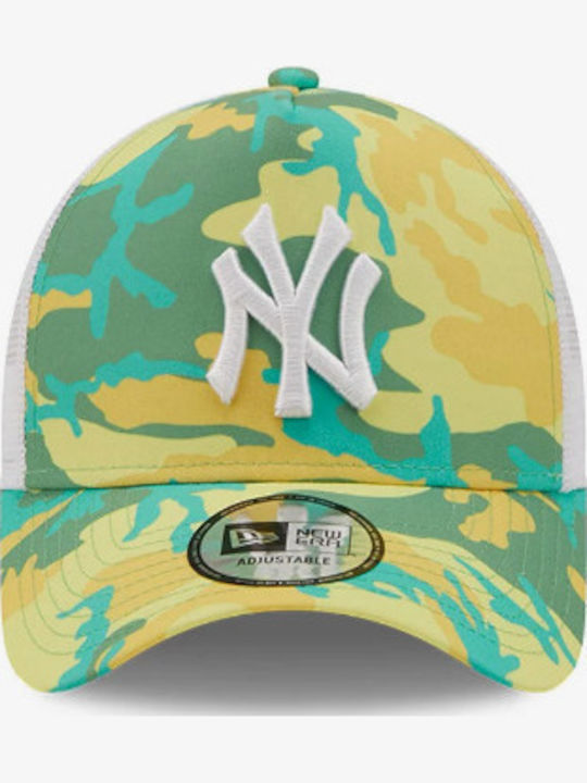 New York Yankees Women's Trucker Cap Green Camo