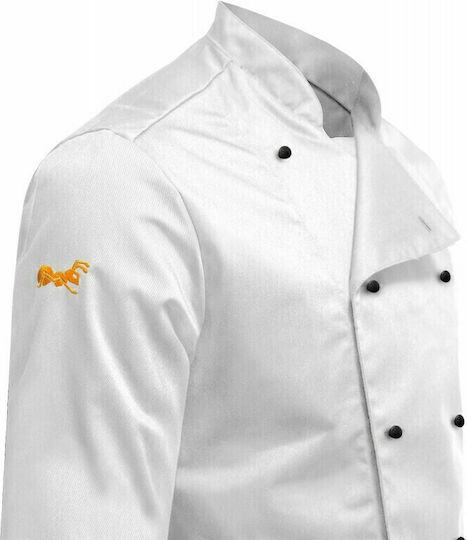 strongAnt Coat Chef 100% Cotton made White with Long Sleeve Easyclean