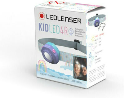 LedLenser Wiederaufladbar Stirnlampe LED Wasserdicht IPX4 mit maximaler Helligkeit 40lm Kidled4R