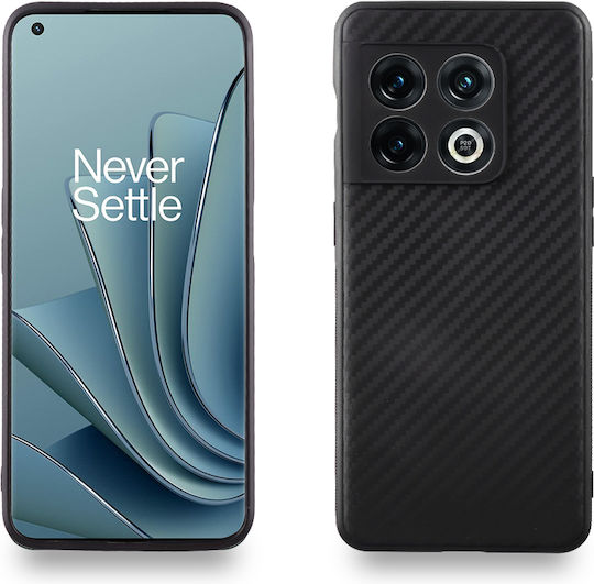 Volte-Tel Carbon Camera Protective Umschlag Rückseite Silikon Schwarz (OnePlus 10 Pro)