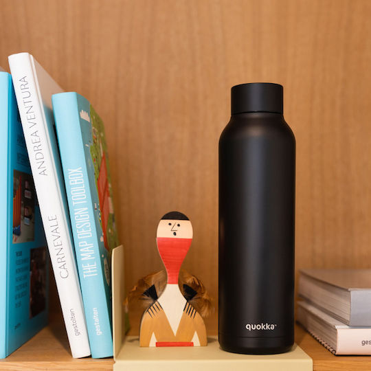 Quokka Solid Μπουκάλι Θερμός Ανοξείδωτο BPA Free 850ml Jet Black