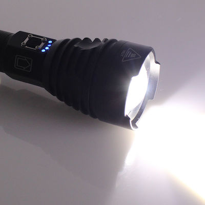 Rechargeable Flashlight LED Waterproof IP65 with Maximum Brightness 800lm P90 3W