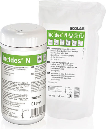 Ecolab Incides N Cleaning Pads General Use Disinfectant Spare Parts 90pcs