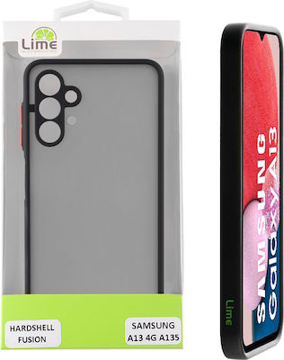 Lime Hardshell Camera Guard Plastic Back Cover Durable Black with Red Keys (Galaxy A13 4G)