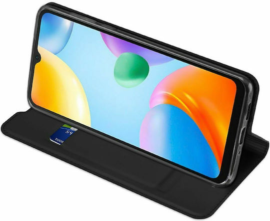 Dux Ducis Skin Pro Книга Изкуствена кожа Черен (Redmi 10C)