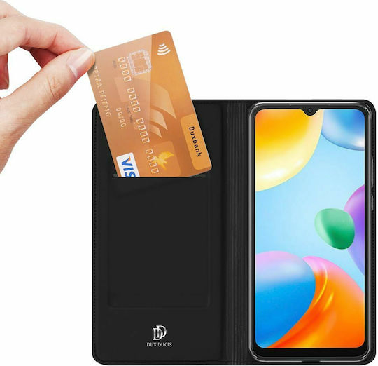 Dux Ducis Skin Pro Книга Изкуствена кожа Черен (Redmi 10C)