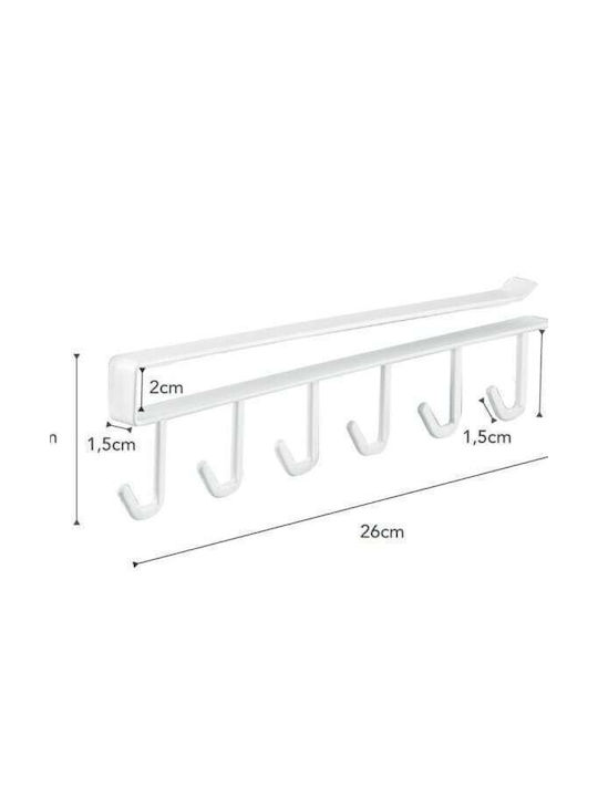 Yamazaki Suport de cană Metal în Alb Culori 1.5x26.5x6.5cm