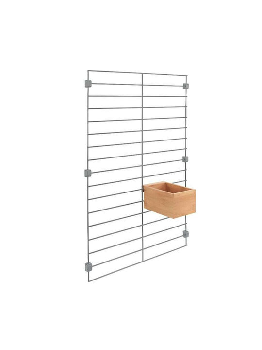 Metaltex Pendant Mural Shelf Bamboo 10x15x8cm Beige