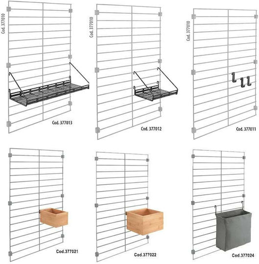 Metaltex Hängendes Regal Mural Bambus 10x15x8cm Beige