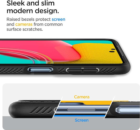 Spigen Liquid Air Задна корица Силикон матово черно (Galaxy M53 5G)