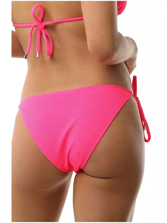 WOMEN'S BIKINI BIKINI BOTTOM WITH SIDE TIE AND RIB WEAVE 1-22/105