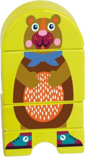 Wooden Kids Peg Puzzle Easy Click for 1+ Years 4pcs (Various Designs) 1pc Oops