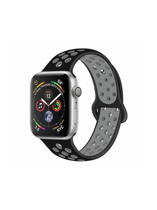 Devia Deluxe Sport2 Strap Silicone with Pin Black (Apple Watch 44/45/46mm/Ultra 49mm) DVSB-325014