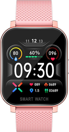 DAS.4 SL44 36mm Smartwatch με Παλμογράφο (Ροζ Χρυσό)