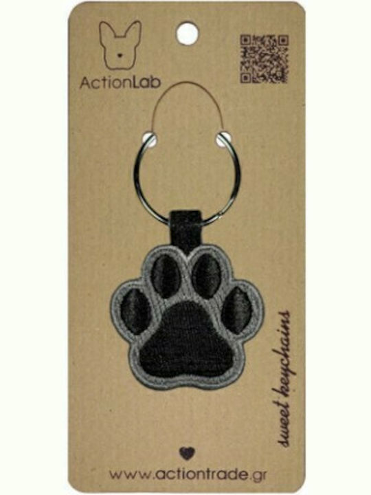ActionLab Μπρελόκ Animal Paw Υφασμάτινο Γκρι