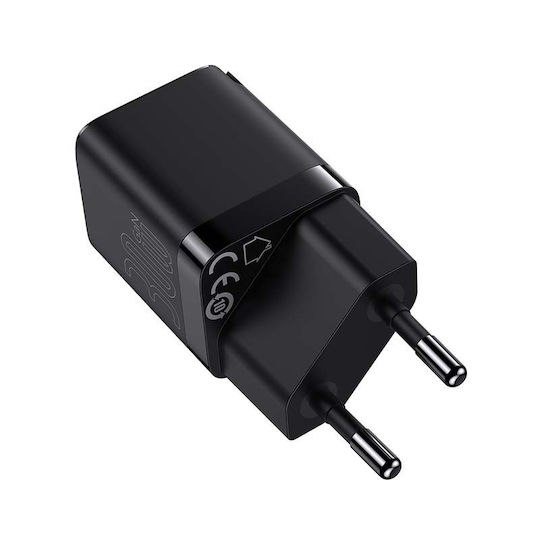 Baseus Φορτιστής Χωρίς Καλώδιο GaN με Θύρα USB-C 30W Power Delivery / Quick Charge 4+ Μαύρος (Cube Pro)