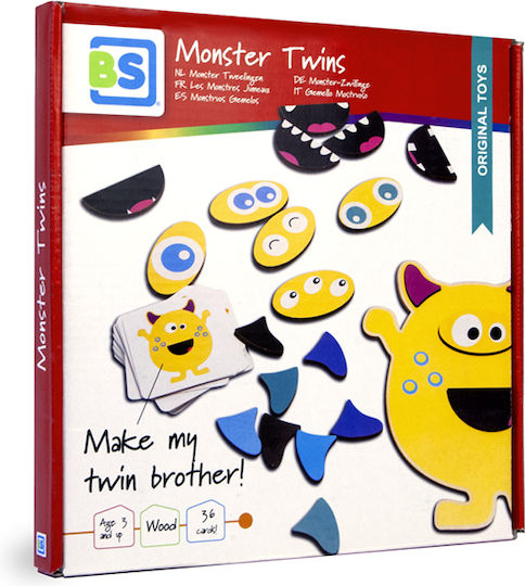 BS Toys Monster Twins Educational Game Knowledge for 3+ years Years Old