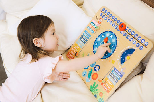 Classic World Ημερολόγιο Ζώα του Δάσους Educational Time Learning Game made of Wood for 1.5+ years Years Old