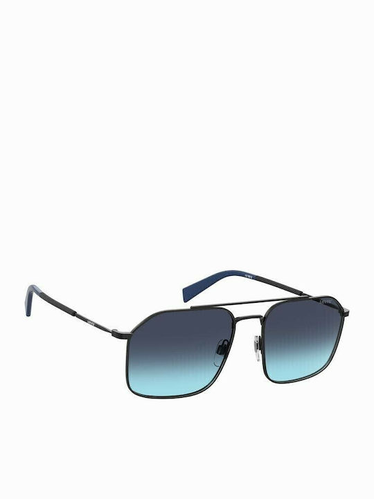 Levi's Men's Sunglasses with Black Metal Frame and Blue Gradient Lens LV1021/S 807/JF
