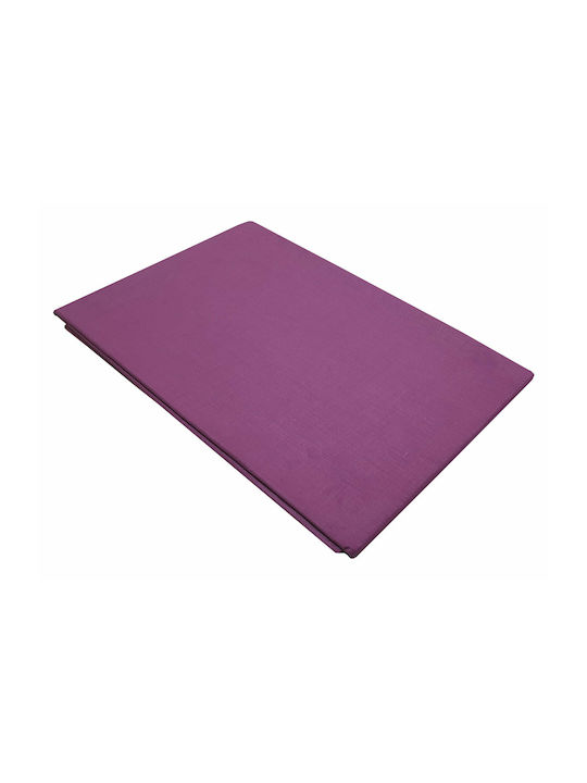 Le Blanc Sheet for Single Bed with Elastic 100x200+20cm. Cotton Line Purple