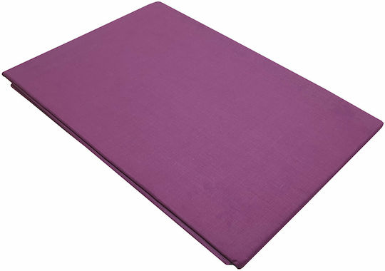 Le Blanc Bettlaken für Einzelbett mit Gummiband 100x200+20cm. Cotton Line Purple